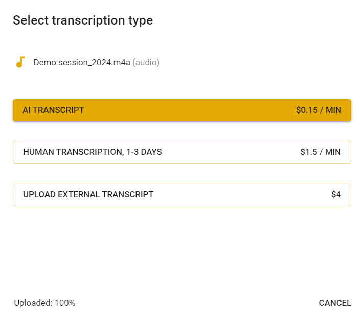 automatic transcription