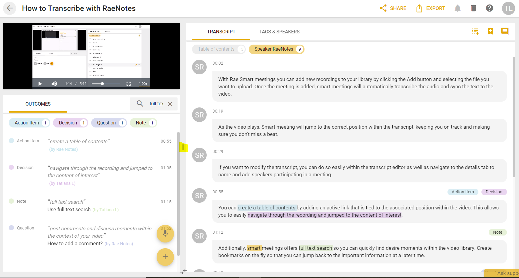 voice transcription