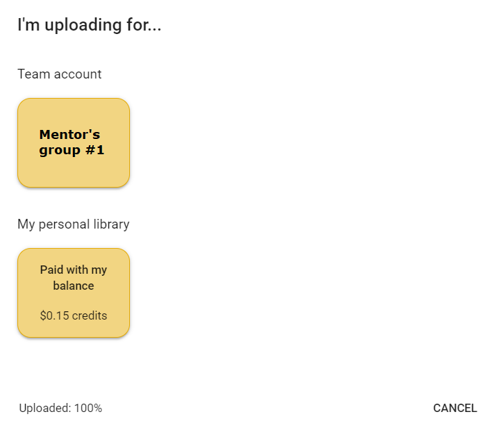 pay for transcription
